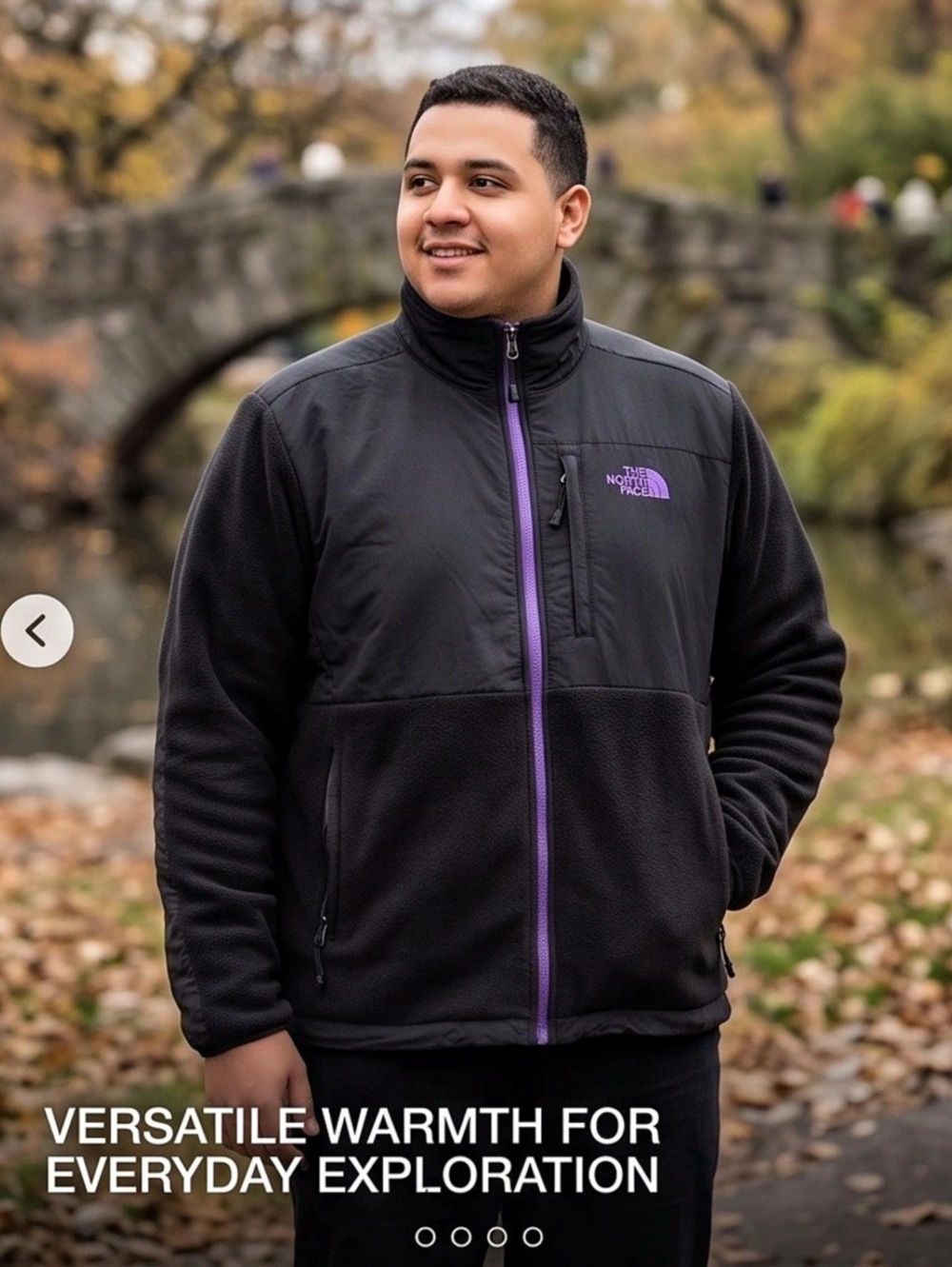The North Face Fleece & Nylon Hybrid Jacket Black